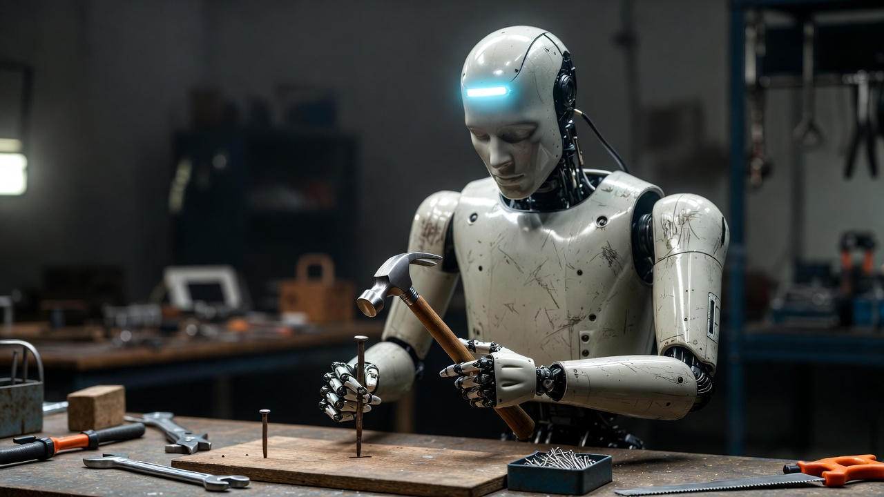 Robot using the wrong tool for a precise task